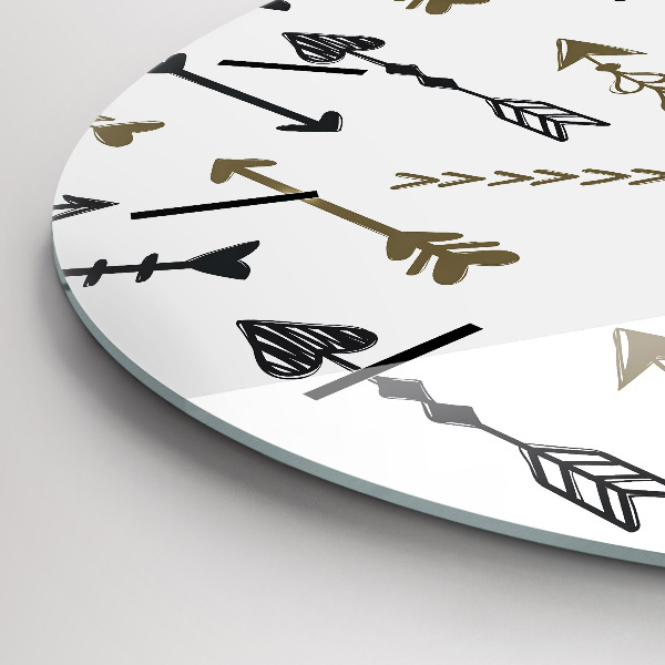 Kerek fali üvegóra Geometrikus csípő minta