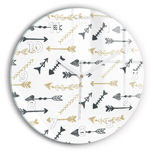 Kerek fali üvegóra Geometrikus csípő minta