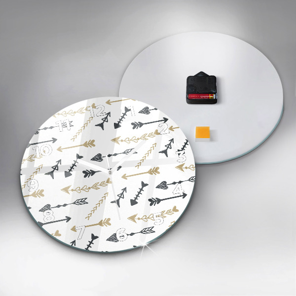 Kerek fali üvegóra Geometrikus csípő minta