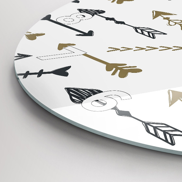 Kerek fali üvegóra Geometrikus csípő minta