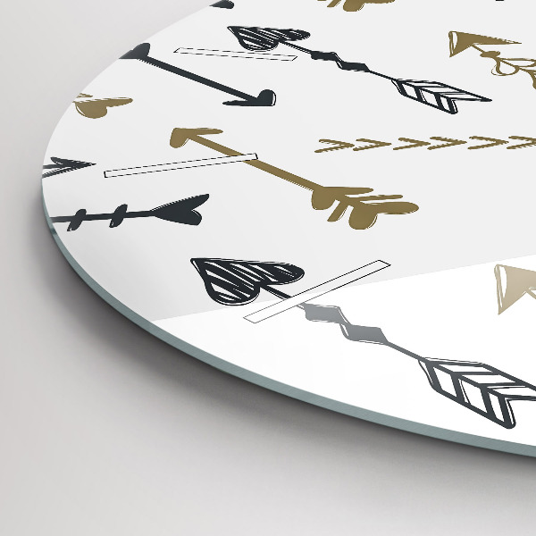 Kerek fali üvegóra Geometrikus csípő minta