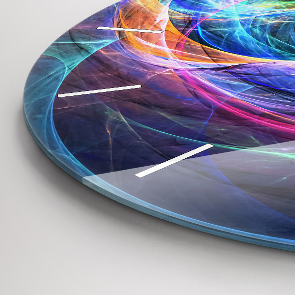 Kerek fali üvegóra Színes fraktál