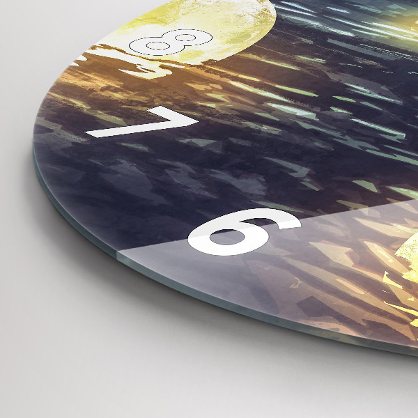 Kerek fali üvegóra Absztrakció