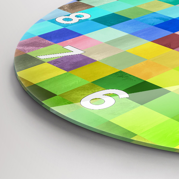 Kerek fali üvegóra Négyzetek összetétele