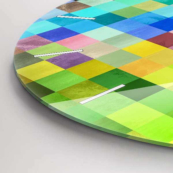 Kerek fali üvegóra Négyzetek összetétele