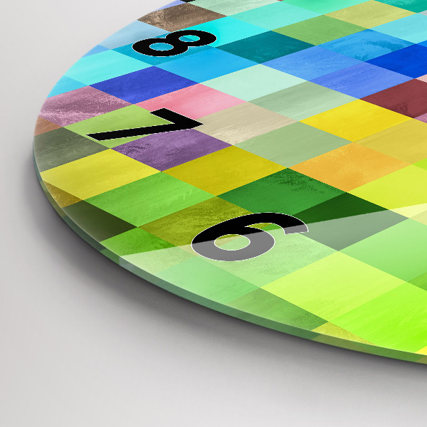 Kerek fali üvegóra Négyzetek összetétele