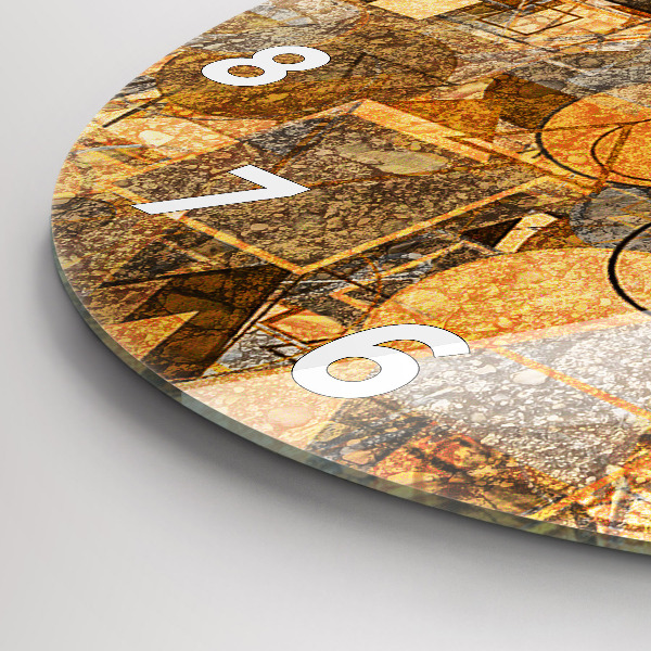 Kerek fali üvegóra Geometriai formák