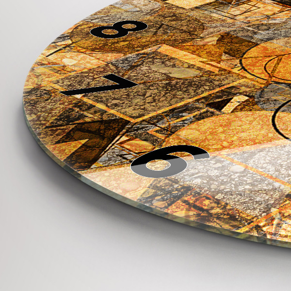 Kerek fali üvegóra Geometriai formák