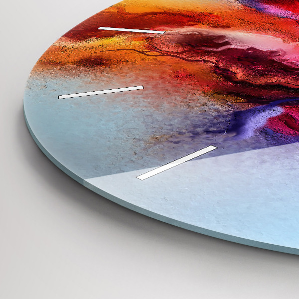 Kerek fali üvegóra Kiömlött festék