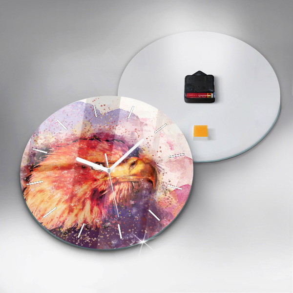Kerek fali üvegóra Akvarell sas