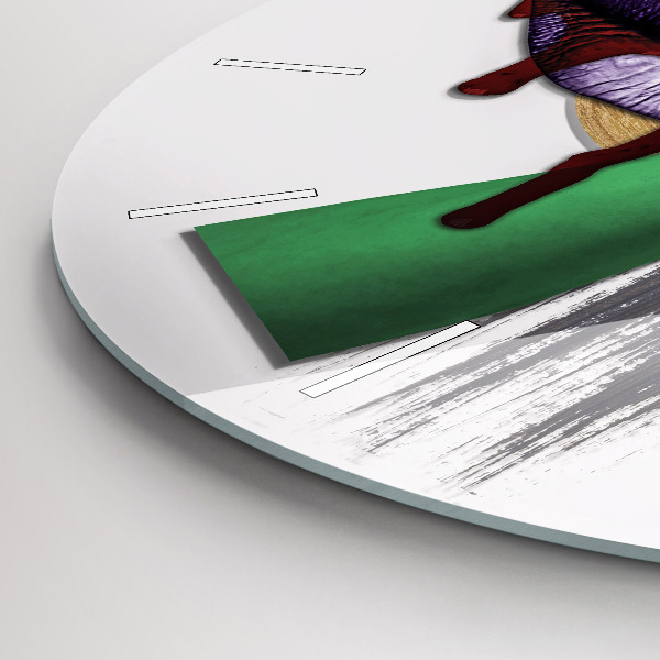 Kerek fali üvegóra Szürrealista kollázs