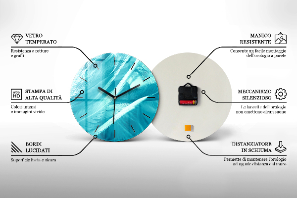 Kerek fali üvegóra Geometrikus minta