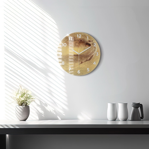 Kerek fali üvegóra Nő az ábrán