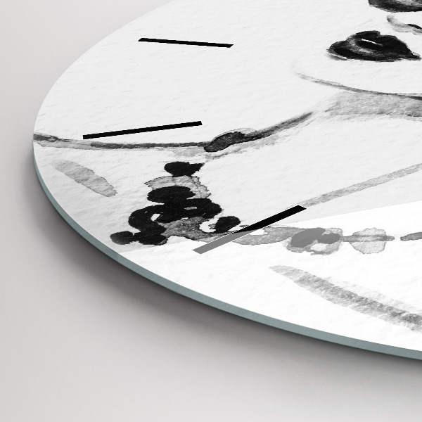 Kerek fali üvegóra Divatos nő