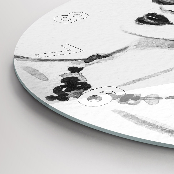 Kerek fali üvegóra Divatos nő