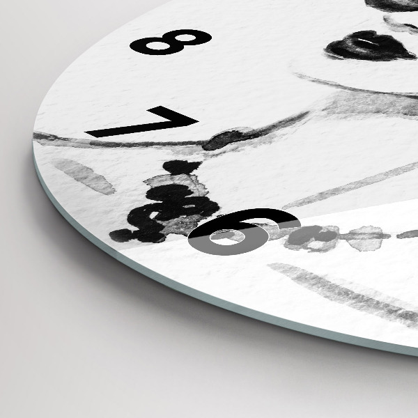 Kerek fali üvegóra Divatos nő