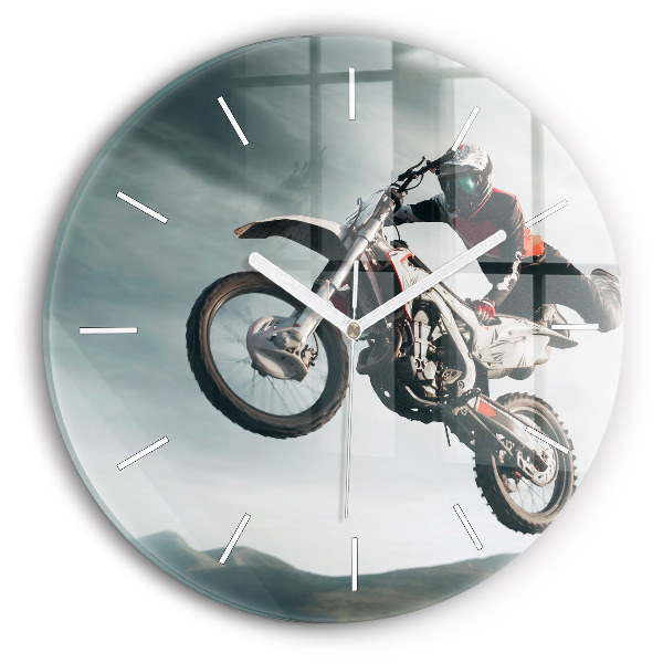 Kerek fali üvegóra Motoros stílusú adrenalin