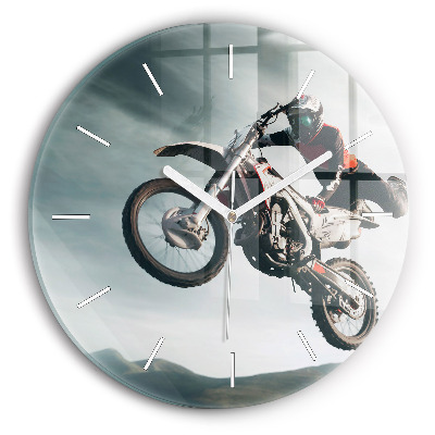 Kerek fali üvegóra Motoros stílusú adrenalin