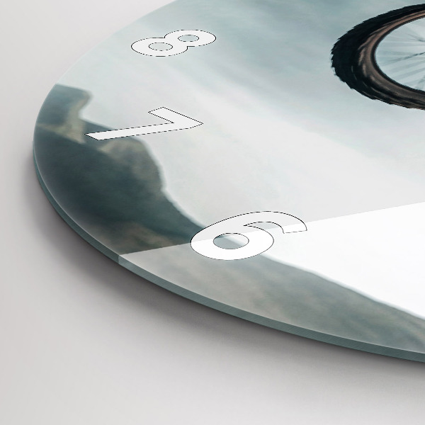 Kerek fali üvegóra Motoros stílusú adrenalin