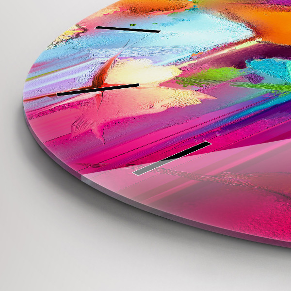 Kerek fali üvegóra Absztrakt virágok