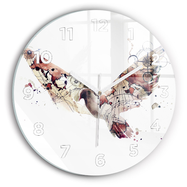 Kerek fali üvegóra Absztrakt nézet