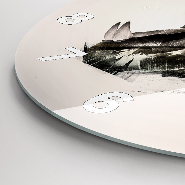 Kerek fali üvegóra egy tigris festett portréja