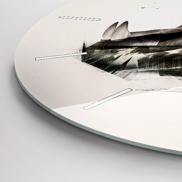 Kerek fali üvegóra egy tigris festett portréja