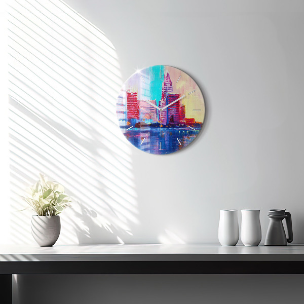 Kerek fali üvegóra Felhőkarcoló absztrakció