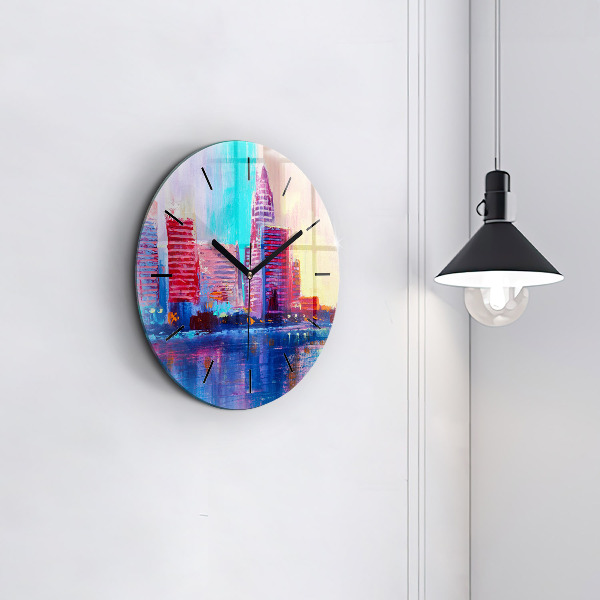 Kerek fali üvegóra Felhőkarcoló absztrakció