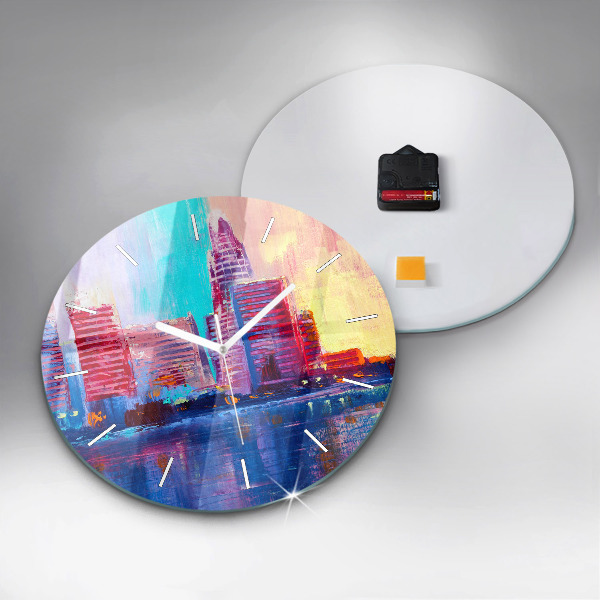 Kerek fali üvegóra Felhőkarcoló absztrakció