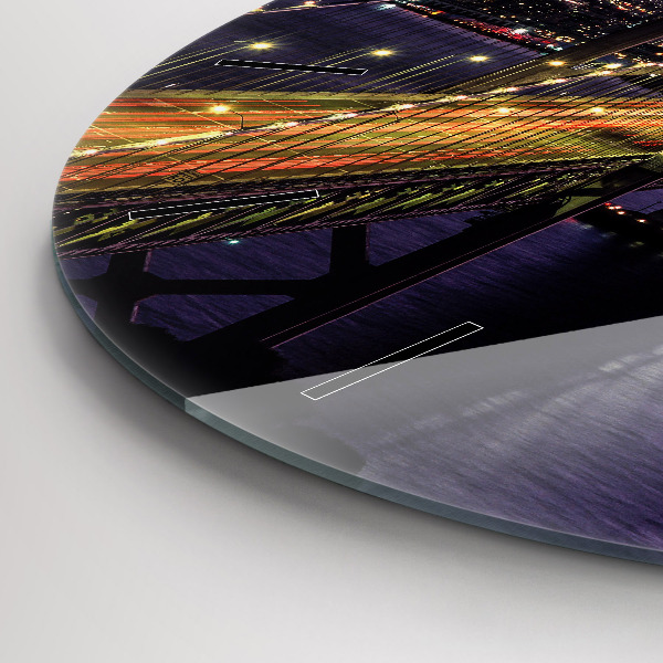 Kerek fali üvegóra USA naplemente