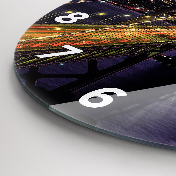 Kerek fali üvegóra USA naplemente