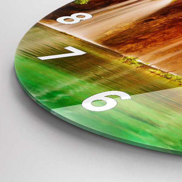 Kerek fali üvegóra Kilátás a vízesésre