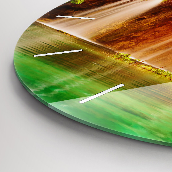 Kerek fali üvegóra Kilátás a vízesésre