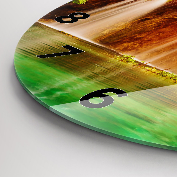 Kerek fali üvegóra Kilátás a vízesésre