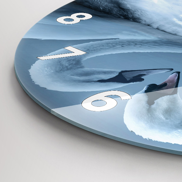 Kerek fali üvegóra Hattyúk a szívben