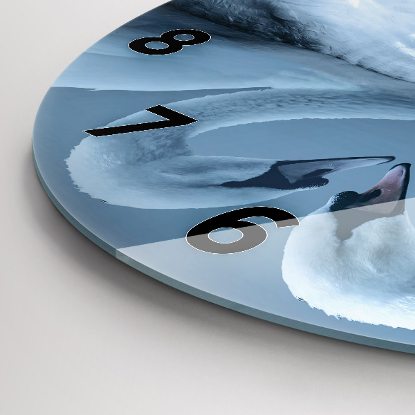 Kerek fali üvegóra Hattyúk a szívben