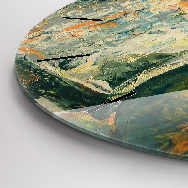 Kerek fali üvegóra Festett elefánttartás