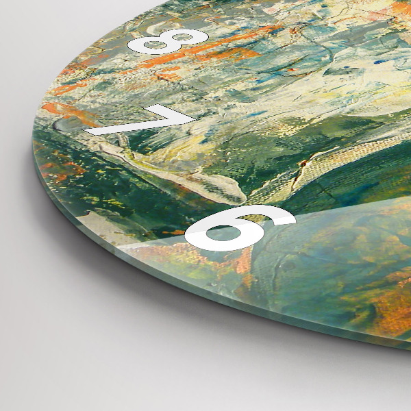 Kerek fali üvegóra Festett elefánttartás