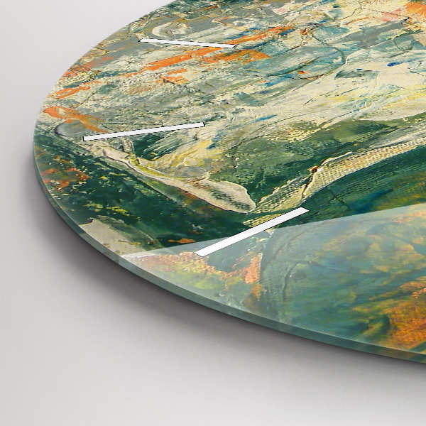 Kerek fali üvegóra Festett elefánttartás