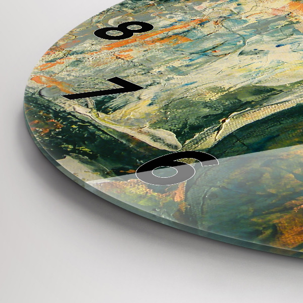 Kerek fali üvegóra Festett elefánttartás