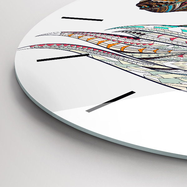 Kerek fali üvegóra Ló illusztráció