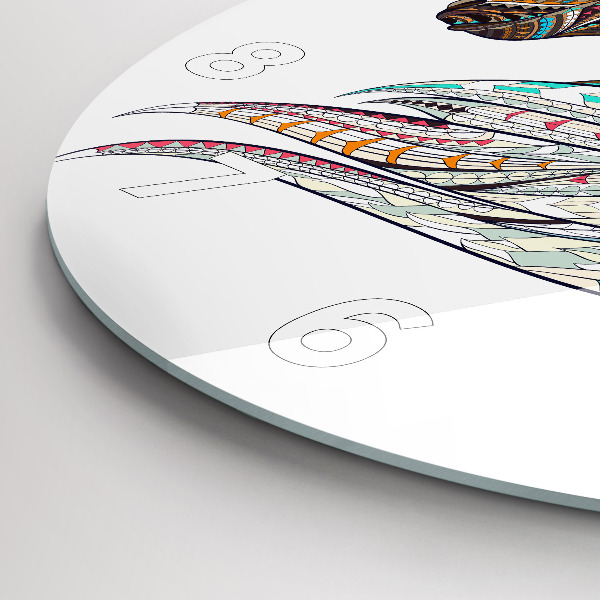 Kerek fali üvegóra Ló illusztráció