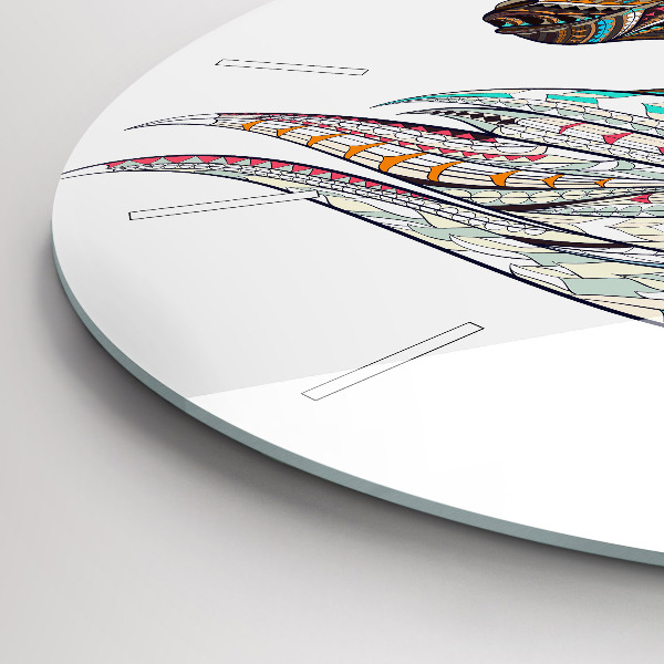 Kerek fali üvegóra Ló illusztráció