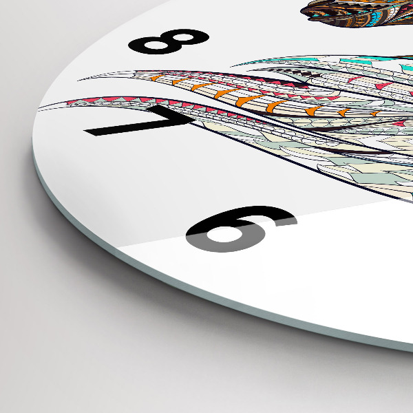 Kerek fali üvegóra Ló illusztráció