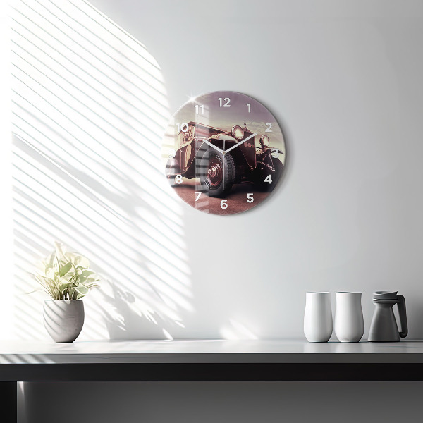 Kerek fali üvegóra Veterán autó