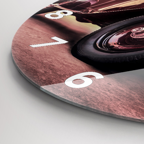 Kerek fali üvegóra Veterán autó