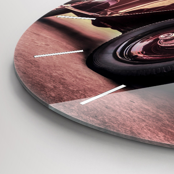 Kerek fali üvegóra Veterán autó