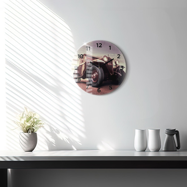 Kerek fali üvegóra Veterán autó
