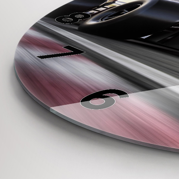 Kerek fali üvegóra Sport versenyautó